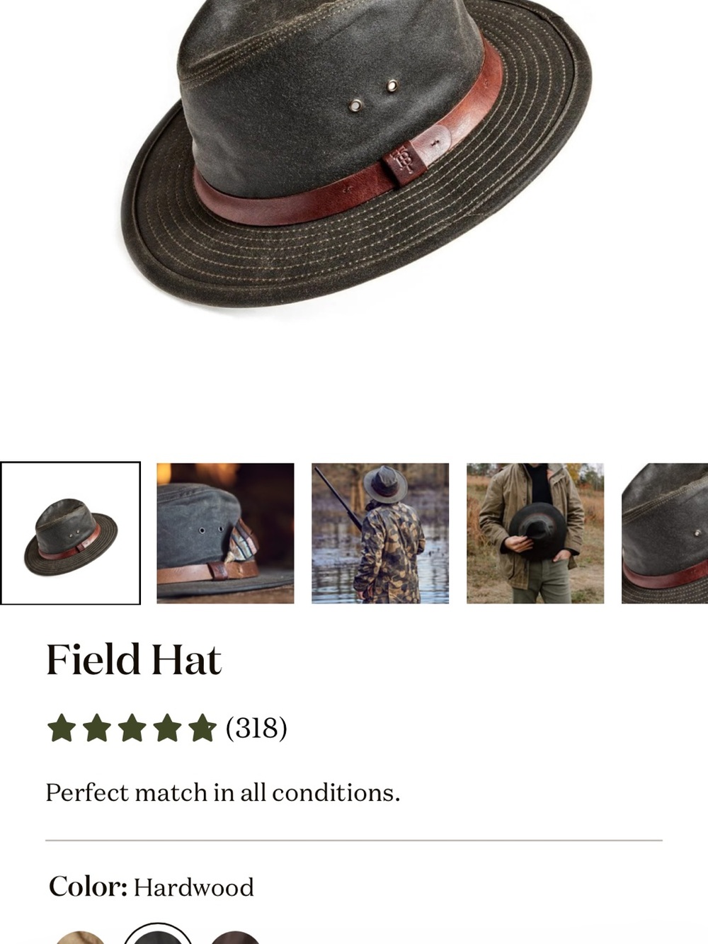 Field Hat – Hardwood Brown with Leather Band